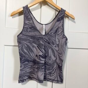 Athleta Transcend Tank Sumi Marble Violet tank top size medium